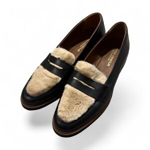 Andre Assous Women's Porsha Black Faux Fur Loafers